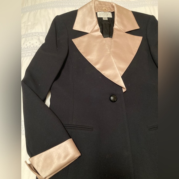 FILENE’S Valerie Stevens— Dark Navy Evening Suit. Elegant! Sz 6 - Picture 4 of 14